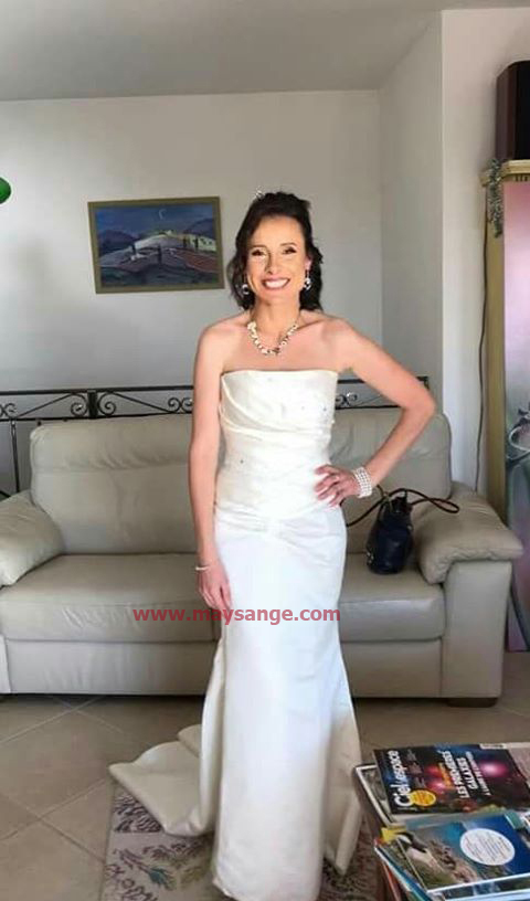 robe longue blanche maysange