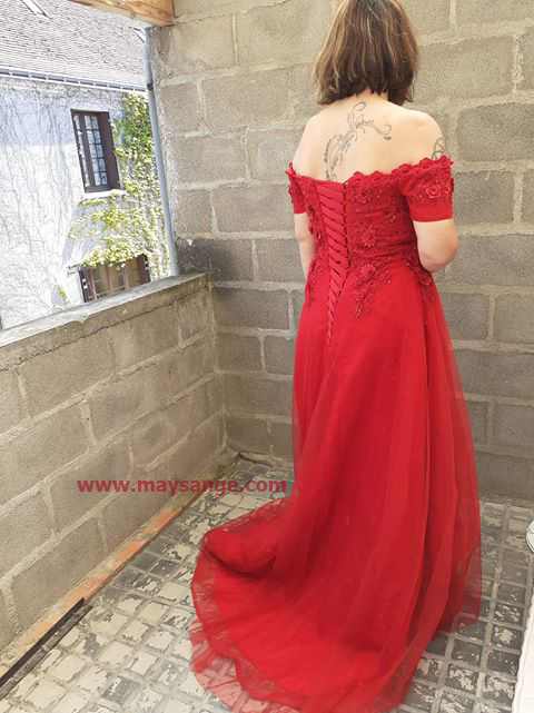 robe rouge bustier