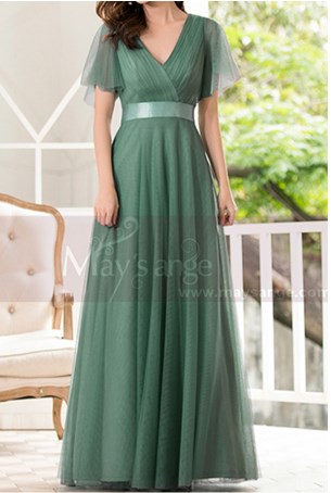 robe de soirée vert longue