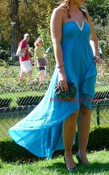 robe bustier bleu